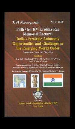 5th Gen KV Krishna Rao Memorial Lecture: India's Strategic Autonomy: Opportunities and Challenges in the World Emerging Order